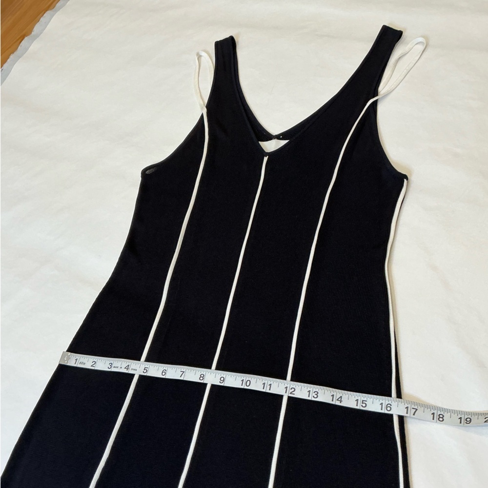 3.1 PHILLIP LIM V-Neck Tank Lux Viscose Midi Dress with Piping Trim Size Large - Picture 12 of 16
